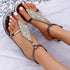 Sandals rhinestone flip flops women sandals - ROUTINE FASHION